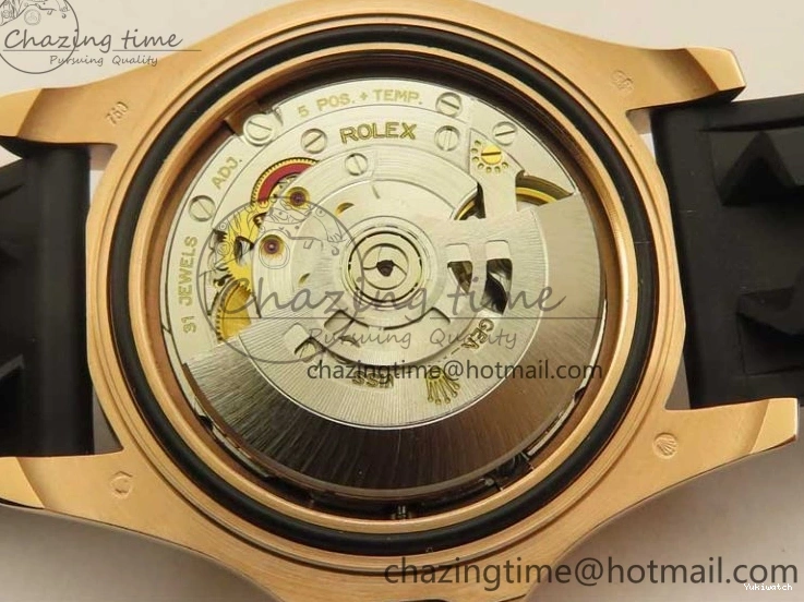 Black on 126655 Black 1:1 Bezel VS3235 Yacht-Master Edition Best Rubber Strap Ceramic RG 3EF 0415